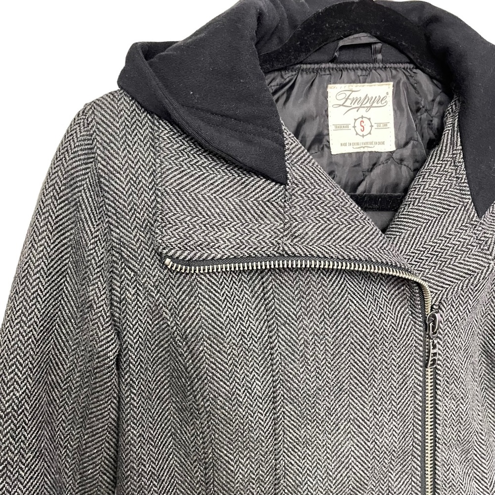 Empyre Long Sleeve Black&Gary Hooded Women’s Jacket Size S - Picture 2 of 10